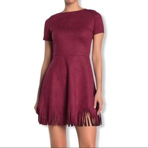 🌟HP🌟 NEW Love...Ady Suede Fringe Dress SM